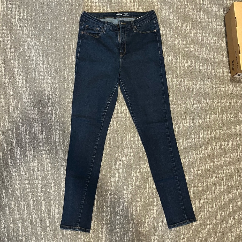 Old Navy Women's Rockstar Super Skinny Jeans Dark Blue